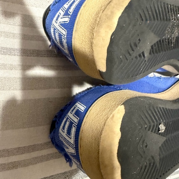 Golden Goose Distressed Blue and White Sneakers - Picture 9 of 9